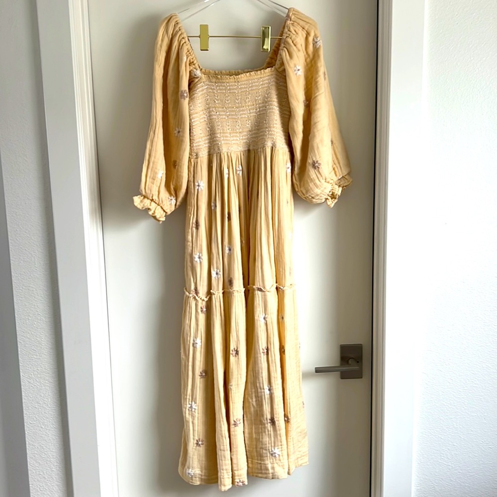 Free People Dahlia Embroidered Maxi Dress